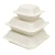 Empress EHL-91 9" X 9" X 3" Natural Hinged Container Molded Fiber (2 Packs of 100 Per Case)