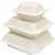 Empress EDHL-81 8" X 8" X 3.19" 1 Compartment Natural Deep Hinged Container Molded Fiber (2 Packs of 100 Per Case)