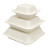 Empress EHL-66 6" X 6" X 3" Natural Hinged Container Molded Fiber (4 Packs of 125 Per Case)