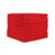 CTC M915107R 9" W x 2" H Red Rectangle Microfiber Terry Cloths - Pack/12