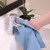 CTC M915103 10" W x 2" H Blue Rectangle Microfiber Suede Glass Cloth - Pack/12