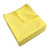 CTC M915107Y 9" W x 2" H Yellow Rectangle Microfiber Terry Cloths - Pack/12