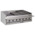 Bakers Pride L-60RS-C-NG Stainless Steel Countertop Natural Gas Lava Rock or Radiant Charbroiler - 195,000 BTU