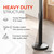 Lukso LUK40SDB Black 40" ADA Compliant Stanchion with Dual 10' Retractable Belt