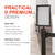 Lukso LUKSNFRM 8.5" x 12.75" Black Removable Steel Stanchion Vertical Sign Frame