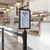 Lukso LUKSNFRM 8.5" x 12.75" Black Removable Steel Stanchion Vertical Sign Frame