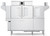 Hobart CL76-DWR+BUILDUP Low Temp Conveyor Dishwasher With Booster Heater 0.56 Gallon and Rack Stainless Steel Enclosure Panels Microprocessor Controls