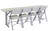 National Public Seating BT1896 18" W x 96" D 16 Gauge Cantelevered Speckled Gray Frame Heavy Duty Seminar Folding Table
