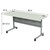 National Public Seating BPFT-2460 24" W x 60" D 16 Gauge Frame and Legs Flip-N-Store Training Table