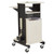 National Public Seating PRC250 Wood Grain Melamine Laminated MDF Top Oklahoma Sound Premium Plus Presentation Cart with Storage Cabinet