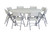 National Public Seating BT71R 71" Dia. Gray Molded Plastic Heavy Duty Round Folding Table