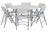 National Public Seating BT48R 48" Dia. Gray Molded Plastic Heavy Duty Round Folding Table