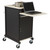National Public Seating PRC400 18 Gauge Black Steel Frame Oklahoma Sound Jumbo Presentation Cart