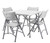 National Public Seating BT3636 36" W x 36" D 19 Gauge Speckled Gray Powder Coated Frame & Legs Heavy Duty Folding Table
