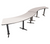 National Public Seating CT52491T 24" x 91.25" 60° Curve NPS Café Table