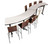 National Public Seating CT52491T 24" x 91.25" 60° Curve Café Table