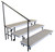 National Public Seating SGRTP3 14-Gauge Black Powder Coated Steel Side Guard Rails for 3-Level TransPort Risers