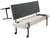 National Public Seating TP72 23" W Aluminum Frame With Casters And Legs TransPort Straight Choral Riser