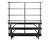 National Public Seating RT3L 18" W 16 Gauge Steel Channel Black Frame Tapered Standing Choral Riser