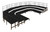 National Public Seating SCRC36 108" W 16 Gauge Steel Channel Black Seated Choral Riser Configuration