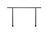 National Public Seating SGR3L 14-Gauge Black Powder Coated Steel Side Guard Rails for 3-Level Risers