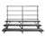 National Public Seating RS3L 54" W Steel Channel Black Frame Straight Standing Choral Riser