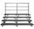National Public Seating RS4L 72" W 16 Gauge Steel Channel Black Straight Standing Choral Riser