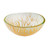 Rosseto GLS048M 7.9" W x 3" H Mustard Handmade Glass Round Radici Bowl (3 per Set)