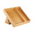 Rosseto SB111 3-Piece Natural Finish Bamboo Double Medium Rectangular Natura Tray and Stand Set