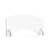 Rosseto AG004 36" W x 15.5" H Clear Acrylic Avant Guarde Sneeze Guard or Health Safety Shield with Pass-Through Window
