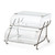 Rosseto BK022 22.4" x 15" x 13" H 2 Tier Rectangular Clear Acrylic Curved Front Bakery Case