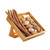 Rosseto SB112 2-Piece Natural Finish Bamboo Large Square Natura Tray and Stand Set