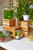 Rosseto LD131 4 Gal. Clear Acrylic Square with Natural Bamboo Base Beverage Dispenser