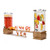 Rosseto LD131 4 Gal. Clear Acrylic Square with Natural Bamboo Base Beverage Dispenser