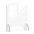 Rosseto AG017 36" W x 40" H Clear Acrylic Avant Guarde Sneeze Guard or Health Safety Shield with Pass-Through Window