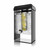 Rosseto LD156 5 Gal. Clear Acrylic Rectangular Container with Black Finish Beverage Dispenser