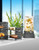Rosseto LD144 2 Gal. Clear Acrylic Square with Black Matte Stainless Steel Pyramid Base Beverage Dispenser