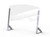 Rosseto AG204 48" W x 35.7" H Clear Acrylic Avant Guarde Shield + Serve Buffet Sneeze Guard with Stainless Steel Support and Tall Pass Through