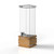 Rosseto LD112 2 Gal. Acrylic Square with Natural Bamboo Base Beverage Dispenser