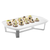 Rosseto SM271 Silver Stainless Steel Rectangular with White Melamine Tray Forme Tray and Riser Set
