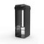 Rosseto LD154 3 Gal. Clear Acrylic Square Container with Black Finish Beverage Dispenser