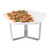 Rosseto SM270 Silver Stainless Steel Polygon and White Melamine Forme Tray and Riser Set