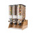 Rosseto DS102 (3) 3.5 Gal. Countertop Natural Finish Pro Bulk Dry Product Dispenser