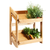 Rosseto BD136 21.2" x 12.8" x 27.63" Rectangular Bamboo 2-Tier Natura Tray and Stand System
