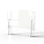 Rosseto AG023 48" W x 33.5" H Clear Acrylic Avant Guarde Shield + Serve Sneeze Guard with Adjustable Pass-Through