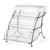 Rosseto BK023 22.4" x 15" x 17.2" H 3 Tier Rectangular Clear Acrylic Curved Front Bakery Case