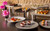 Rosseto SM287 13.3" W Black Stainless Steel Round with Walnut Melamine Tray Forme Tray and Riser Set
