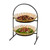 Rosseto GST08MFP 15.4" x 14.2" x 21.7" H Round Stainless Steel 2-Tier Display Stand