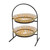 Rosseto GST08MFP 15.4" x 14.2" x 21.7" H Round Stainless Steel 2-Tier Display Stand