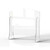 Rosseto AG022 36" W x 33.5" H Clear Acrylic Avant Guarde Shield + Serve Sneeze Guard with Adjustable Pass-Through